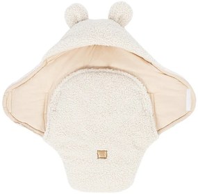 Păturică de înfășat crem din sherpa 45x80 cm – Meowbaby