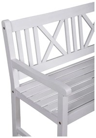 Bancă de grădină albă din lemn masiv Malmö – Garden Pleasure