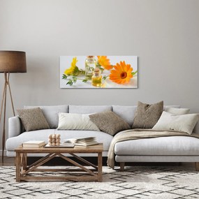 Tablou cu flori portocalii (120x50 cm)