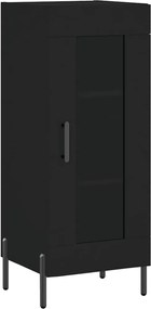 vidaXL Servantă, negru, 34,5x34x90 cm, lemn compozit