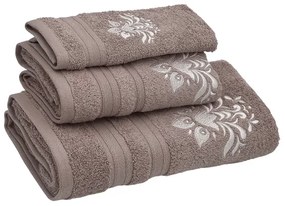 Set cadou prosoape și prosop de corp ORCHIS, 3 buc Bej / Beige Set (prosop 30x50cm, 50x100cm, prosop de corp 70x140cm)