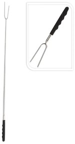 Furculita extensibila gratar, 72 cm, polivinil/otel, negru