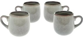 Set de 4 căni ceramice Warm 100 ml, gri