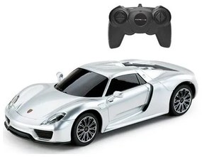 MASINA CU TELECOMANDA PORSCHE 918 SPYDER ARGINTIU CU SCARA 1 LA 24