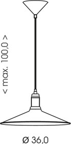 Brilagi - Lampă suspendată pe cablu FORGE 1xE27/60W/230V, ø 36 cm, cupru/patină