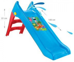 Tobogan Pentru Copii Novokids™ Jungle Slide, Pentru Interior si Exterior, Functie Tobogan cu Apa, Adaptor Furtun, Panta alunecare 140 Centimetri,