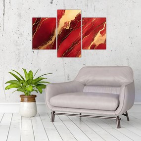 Tablou - Marmură roșu-auriu (90x60 cm)