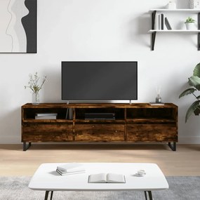 831305 vidaXL Comodă TV, stejar fumuriu, 150x30x44,5 cm, lemn prelucrat
