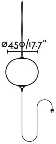 Lampa/Pendul portabil iluminat exterior decorativ SAIGON hole cap R45 gri/alb