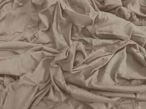 Cearsaf din bumbac cu elastic STANDARD 90 x 200 cm maro