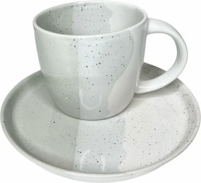 Set Cafea Cana si Farfurie Artizan Gri (1 cana 450ml, 1 farfurie 20cm)