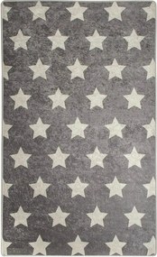 Covor YILDIZ, 140x190 cm, forma dreptunghiulara, stofa catifelata, gri