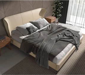Pat dublu tapitat design LUX Cream 180x200cm