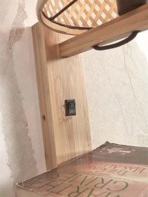 Aplica de perete eco din bambus cu polita Java shelf nat/18x15, nat