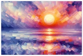 Tablou - Apus de soare artistic colorat (90x60 cm)