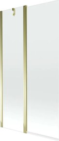 Mexen Flip paravan cadă de baie cu 2 aripi 100 x 150 cm, transparent, auriu - 894-100-101-50-00