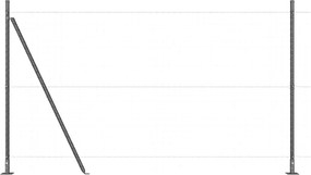 vidaXL Stâlp de gard. 52 pcs Gri 3,2 x 3,2 x 50 cm