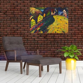 Tablou - Vasily Kandinsky, Houses at Murnau, reproducere (90x60 cm)