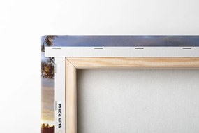 Tablou apus de soare deasupra lacului