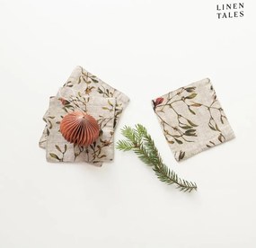 Suporturi pahare din in cu model de Crăciun 4 buc. – Linen Tales