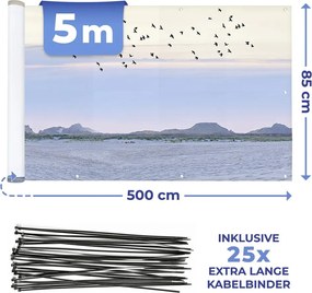 Paravan pentru balcon din plastic 500x85 cm North Sea Coast – Maximex