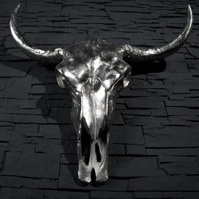 Decoratiune perete Matador Longhorn argintie A-19009 VC