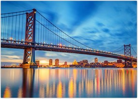 Tablou - Podul Benjamin Franklin, Philadelphia (70x50 cm)