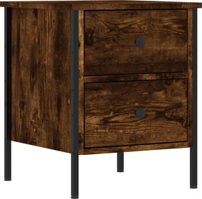 vidaXL Noptieră, stejar fumuriu, 40x42x50 cm, lemn compozit