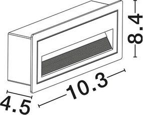 Spot incastrat lumina LED fatade, scari exterior MONO 3W