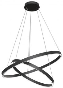 Lustra suspendata LED design tehnic Rim negru MYMOD058PL-L74B4K