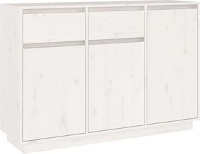vidaXL Servantă, alb, 110x34x75 cm, lemn masiv de pin
