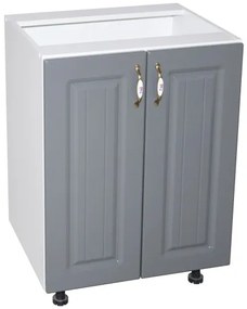 Corp inferior 60 cu 2 usi Zebra MDF gri dungi