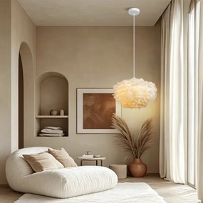 BRILAGI - Lustră suspendată pe cablu FEATHER 3xE27/40W/230V Ø 50 cm albă