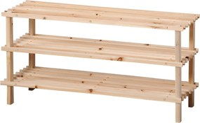 Kesper 69723 Dulap pentru pantofi cu 3 rafturi, deschis, 77 x 40 x 26 cm