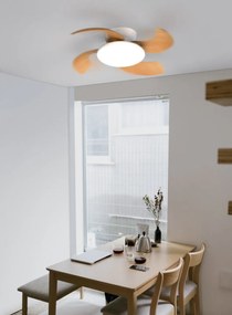 Lustra LED cu Ventilator si telecomanda ALOHA alb