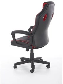 Scaun de birou HELO negru/roșu