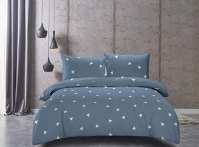 Lenjerie de pat din microfibra Culoare albastru-gri, TRIANGL Dimensiune lenjerie de pat: 70 x 90 cm | 140 x 200 cm