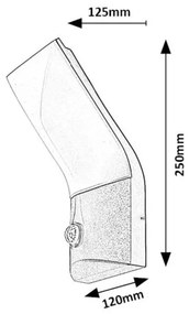 Aplica LED exterior, Senzor de miscare, Protectie IP54, Tolna