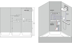 Palarie de dus fix, Hansgrohe, Rainfinity 360, 1 jet, alb mat