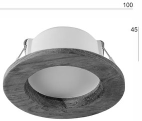 LED Spot WOODY 5,5W 230V 4000K nucă, Ø 10 cm