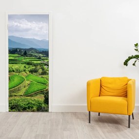 Fototapet pentru ușă - Câmp de orez (95x205cm)