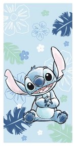 Prosop pentru copii albastru din bumbac 70x140 cm Lilo and Stitch "Ohana Blue" – Jerry Fabrics