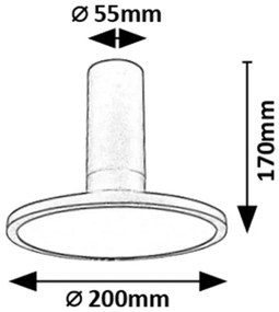 Plafoniera LED din metal negru reglabila Ovidia