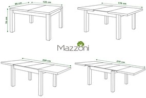 Mazzoni ROYAL Stejar Artisan - MASĂ EXTENSIBILĂ PÂNĂ LA 2,7 m