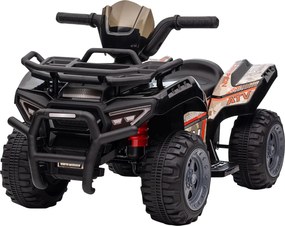 HOMCOM Quad electric pentru copii 6V, cu funcție înainte, muzică, quad electric pentru copii 1,5-3 ani Negru | Aosom Romania