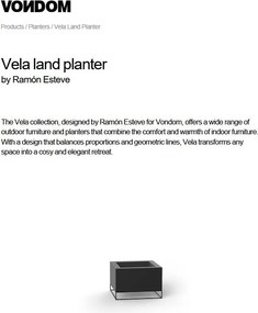 Ghiveci plante / Jardiniera de flori design decorativ modern pentru amenajari interioare si exterioare, VELA LAND PLANTER 54037R Vondom