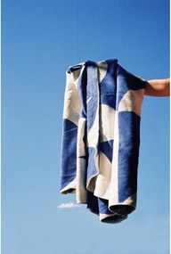 Pătură albastră/crem 150x200 cm Tul – noo.ma