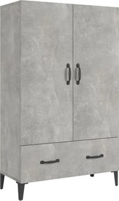 vidaXL Dulap înalt, gri beton, 70x31x115 cm, lemn compozit