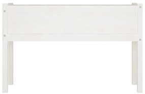 Jardiniera de gradina, alb, 110x31x70 cm, lemn masiv de pin 1, Alb
