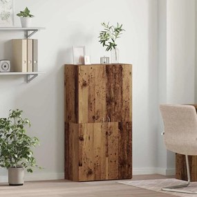 vidaXL Dulap de birou Lemn vechi 60 x 32 x 115 cm Lemn compozit